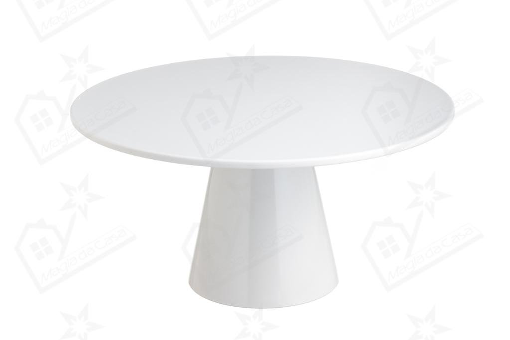 Prato Bolo c/Pé Melamina Branco 36x16cm Lizotel