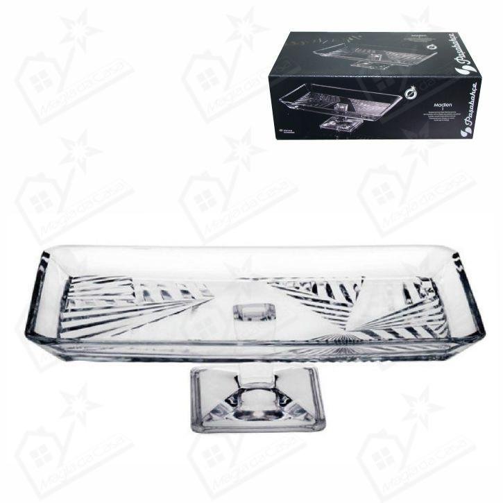 Prato Vidro c/Pé 28x17cm Madlen