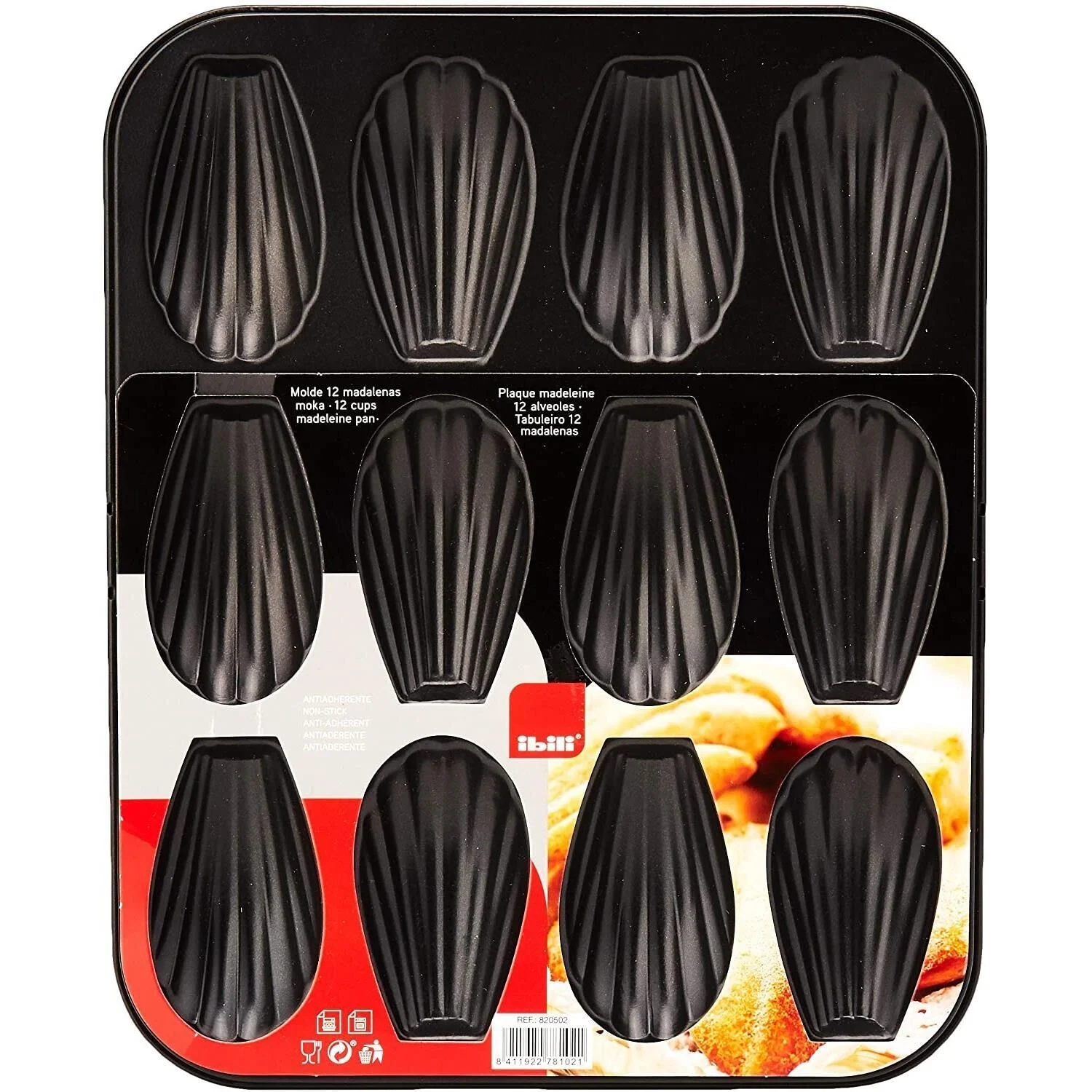 Forma Moka 12 Cavidades p/Madalenas 820502 Ibili