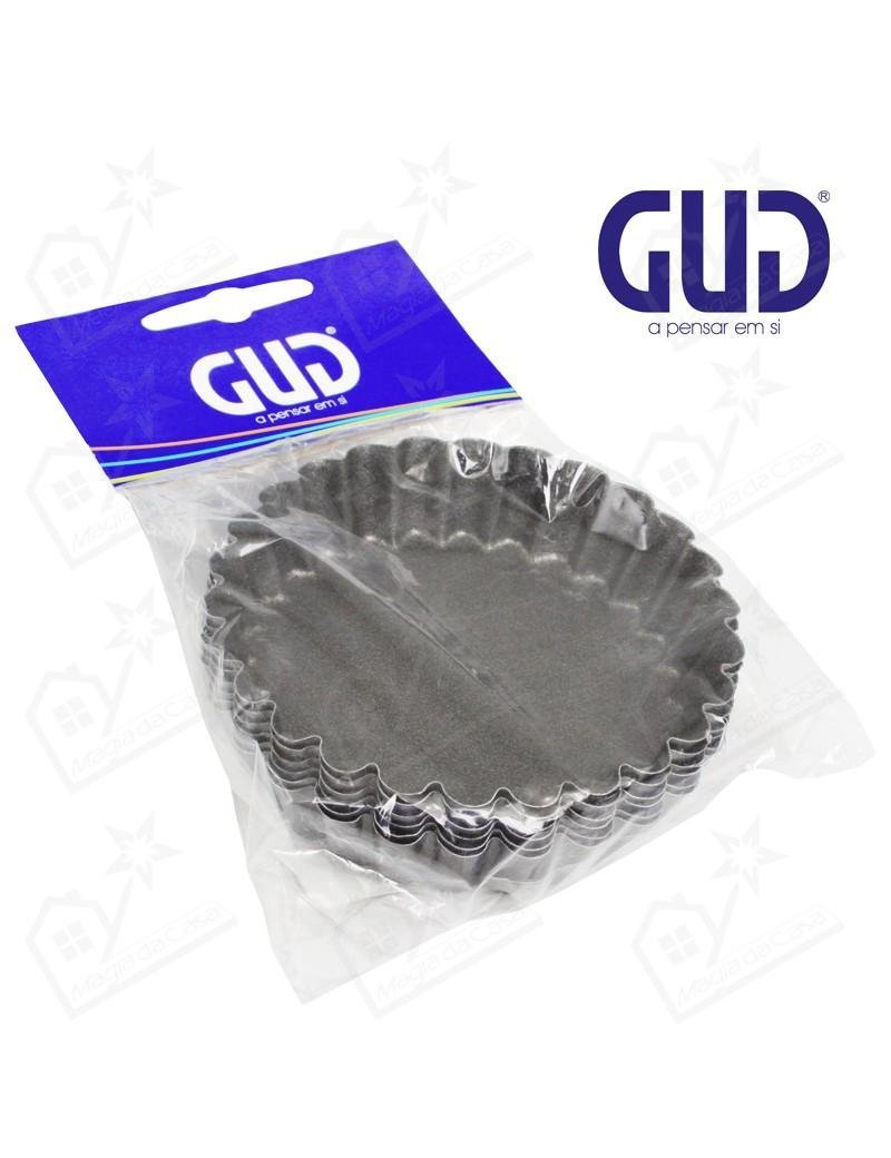 Jogo 6 Formas Tartinha Canelada Anti Aderente 10x2cm