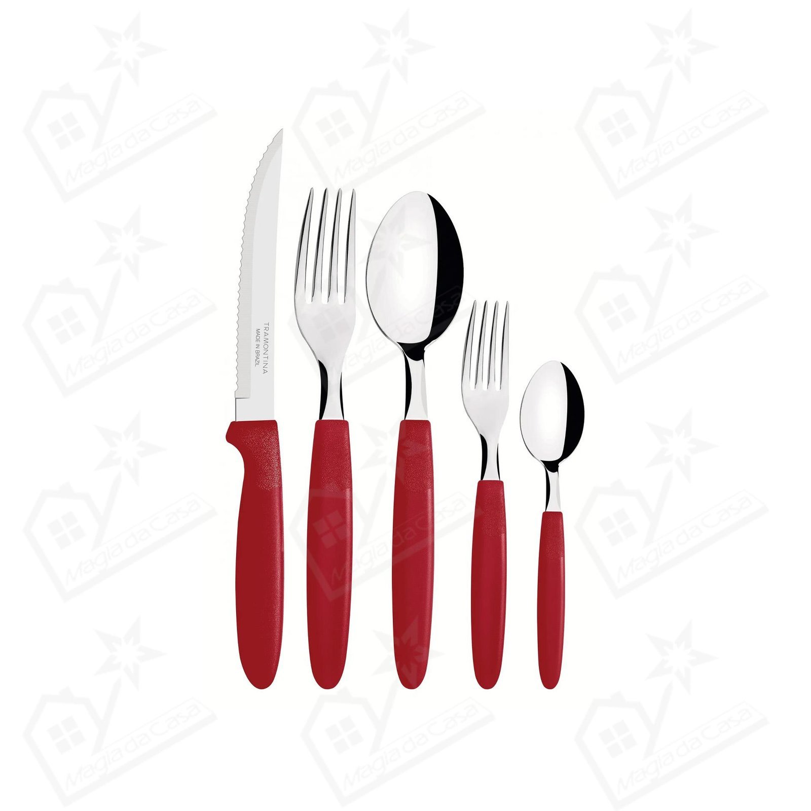 Jogo 3 Colheres Mesa Ipanema Vermelho