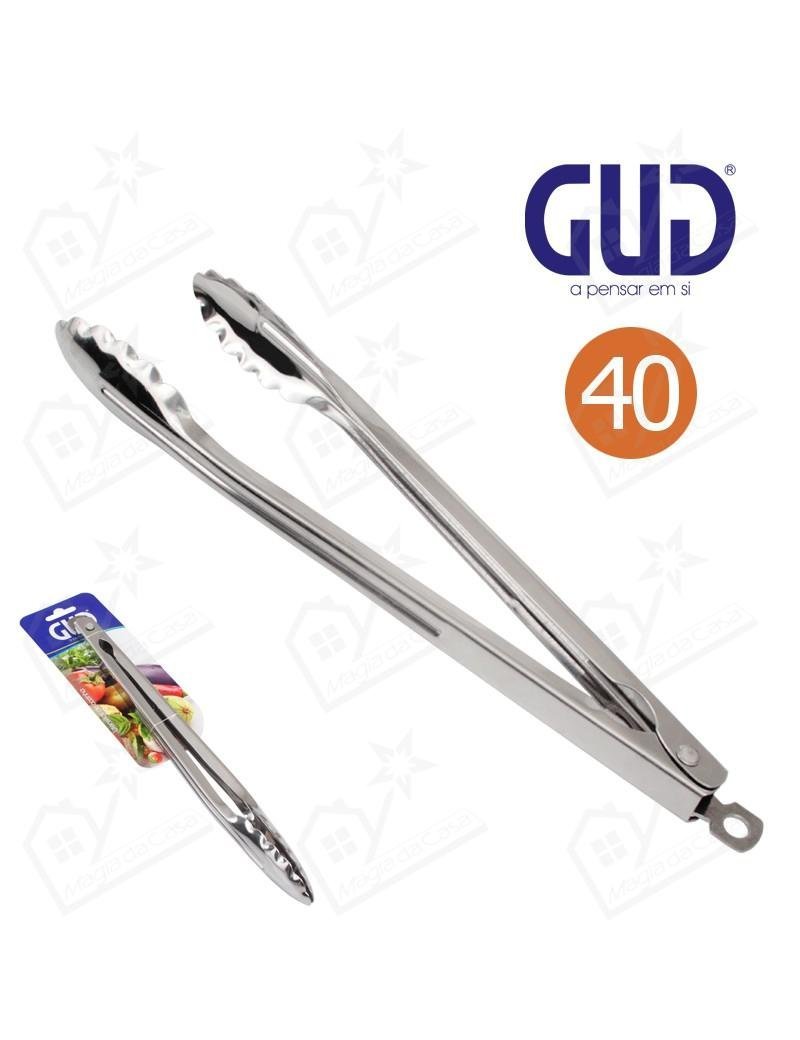 Pinça Churrasco Gud Chef 40cm Inox c/ Travão