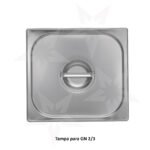 Tampa Contentor Inox GN 2/3 First Pujadas